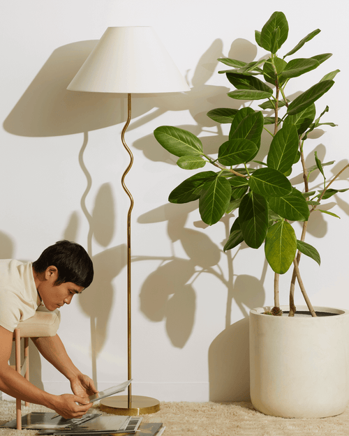Squiggle Floor Lamp - Smart Ambient Lighting Comfort (Floor Lamp, Living Room Light, Modern Stand Light)
