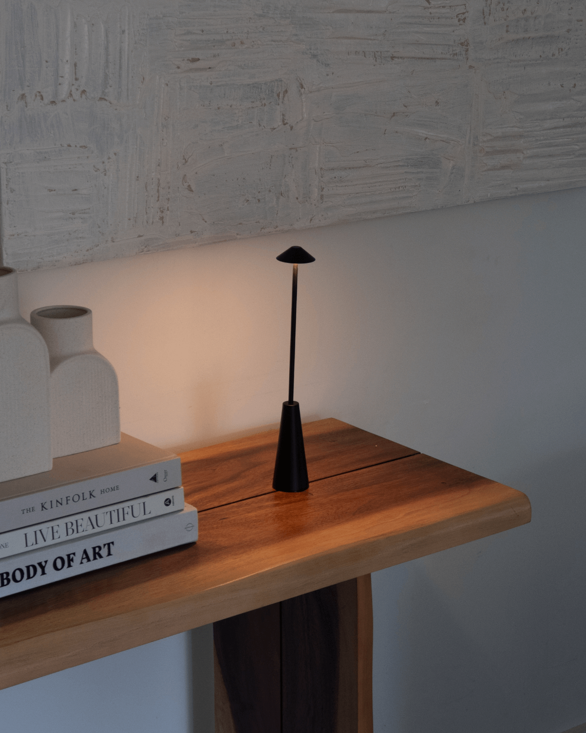 Enoki Portable Lamp - Smart Ambient Lighting Comfort (Table Lamp, Indoor Lighting, Modern Desk Light)