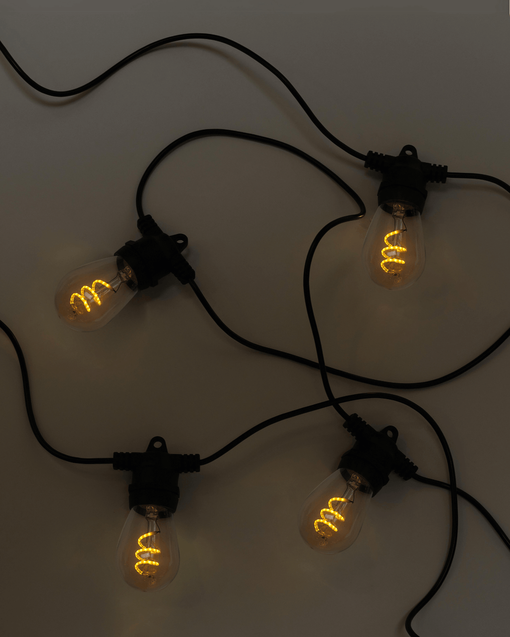 Spiral Solar String Lights - Smart Ambient Lighting Comfort (Outdoor String Lights, Patio Lighting, Backyard Light)